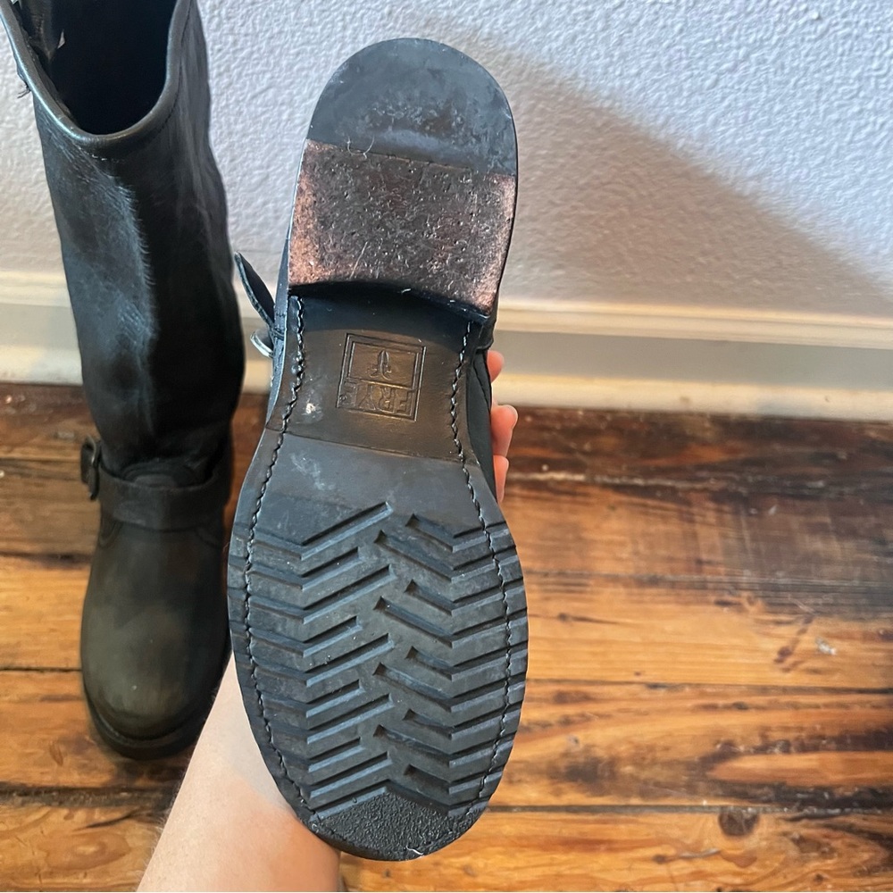 Frye Veronica Tall Slouch Boots Black 7.5 B - Picture 9 of 16